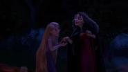 Gothel sarcastically saying she's happy for Rapunzel for meeting Eugene.