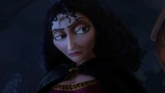 Deducing Flynn had some involvement with Rapunzel's disappearance, Gothel decides to leave the tower, kill Flynn, and reclaim Rapunzel.