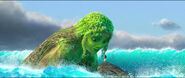 Te Fiti seeing Moana has saved her from her pain and suffering.