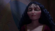 Gothel revealing her true colors upon realizing Rapunzel now knows the truth.