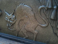 The cat as seen in the queue for Walt Disney World's Haunted Mansion