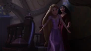 Gothel after being shoved by an angry Rapunzel.