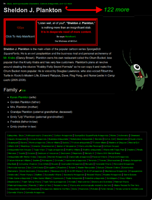 Plankton on Antagonists Wiki with 124 categories 2020-01-29