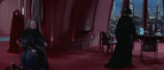 Palpatine hearing Queen Amidala still expressing concern for their home planet's well-being.