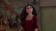 Gothel listening to Rapunzel describe how she longs to see the "floating lights."