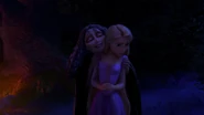 Gothel trying to manipulate Rapunzel and her growing feelings for Eugene.
