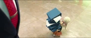 Bellwether holding binders containing municipal issues in Zootopia.