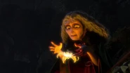Gothel using the flower's magic to restore her youth.