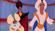 Jafar sneering after Jasmine angrily leaves.