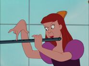 Anastasia's finger stuck in the flute.
