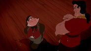 Gaston fuming angrily.