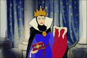 Rare production cel of the angry Queen.