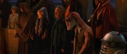 Palpatine attending Qui-Gon Jinn's funeral.
