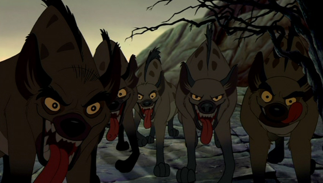 rafiki fighting hyenas