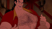 Gaston's hairy chest.