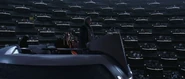 Palpatine and Queen Amidala at the Senate Building.