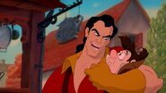 Gaston holding LeFou.