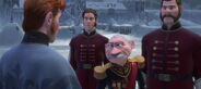 Erik and Francis watching the Duke argue with Prince Hans.