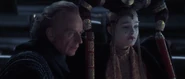 "Enter the bureaucrats and the true rulers of the Republic. On the payroll of the Trade Federation I might add."