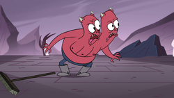 S1E7 Two-headed minion sees the wand slide away