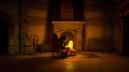 Gothel raising Rapunzel as her "daughter" in a hidden tower.
