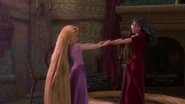 Gothel calling Rapunzel as fragile as a flower.