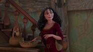 Gothel hearing Rapunzel asking to see the "floating lights" for her birthday.