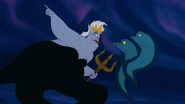 Flotsam and Jetsam ordered by Ursula to attack Eric after he throws a harpoon at her.