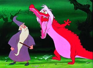 Madam Mim as a Alligator