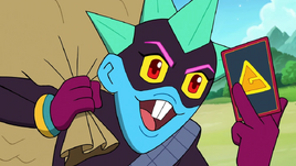 Card thief prepares a card