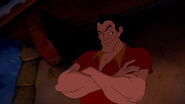 Gaston's evil grin as he rallies the mob to action.