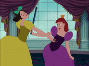 Anastasia and Drizella making fun of Cinderella.