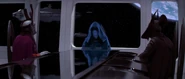 (Gunray: "My lord, it's impossible to locate the ship. It's out of range.") "Not for a Sith."
