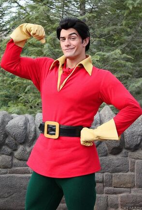 Gaston at Disney parks in wintertime