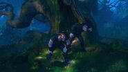 The Stabbingtons vowing to kill Flynn Rider and retrieve the crown.