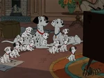 Cachorros de izquierda a derecha (Spotty, Two-Tone, Pepper, Rover, Freckles, Penny, Rolly, Jewel, Cadpig y Lucky)