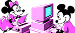 Mickey Mouse y Minnie Mouse (CGA)