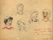 Snow white Boceto personajes 1