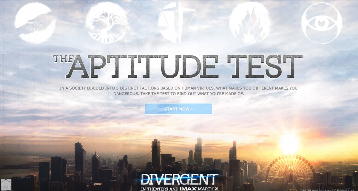 Le test d'aptitude Wiki Divergent Fandom