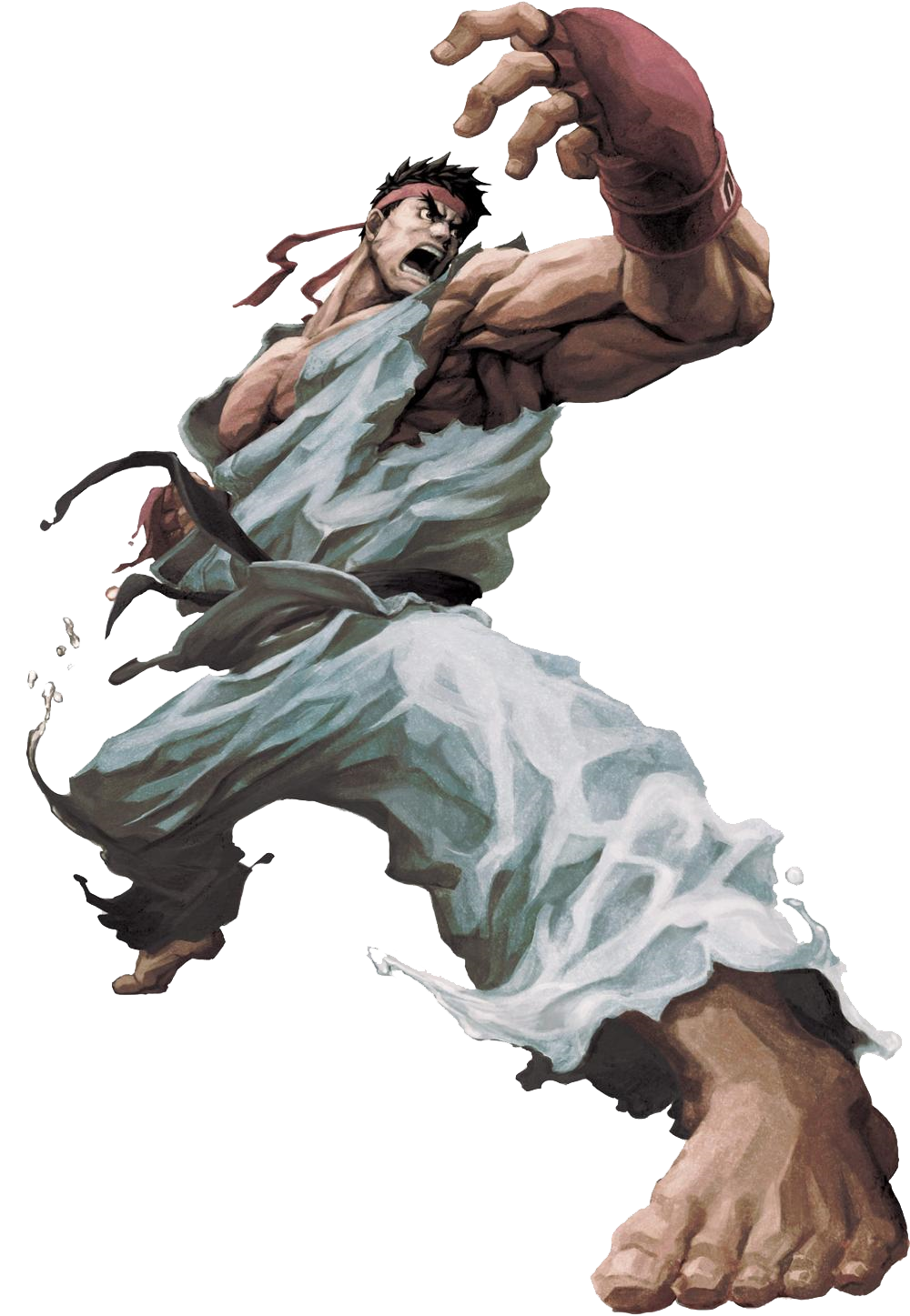 Ryu hoshi character of street fighter in the style of street