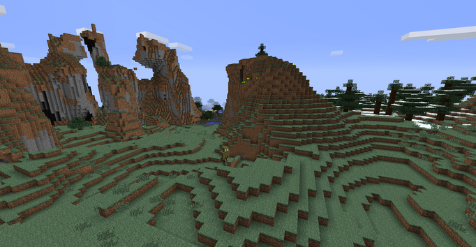 The Plains, Hill, Swamp and Snow biomes.