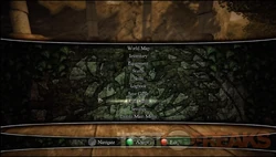 Меню паузы в консольной версии Divinity II.