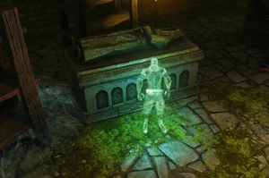 Снорри у своего саркофага