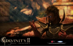 Wallpaper of a Human Dragon Slayer from Divinity II: Ego Draconis website
