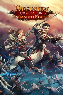 Coloured Wallpaper of the two Source Hunters from Divinity: Original Sin Enhanced Edition