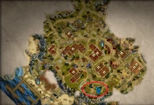 The location for the quest, southern Cyseal town