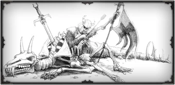 Skeleton soldier and dragon