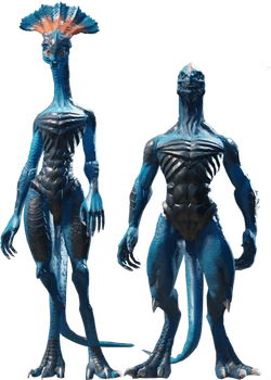 Female and Male lizard in Divinity: Original Sin II game
