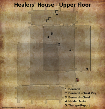 Healers' House map upper floor (D2 FoV location)