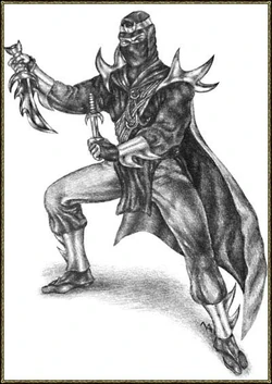 Concept art of human assassin from Divine Divinity